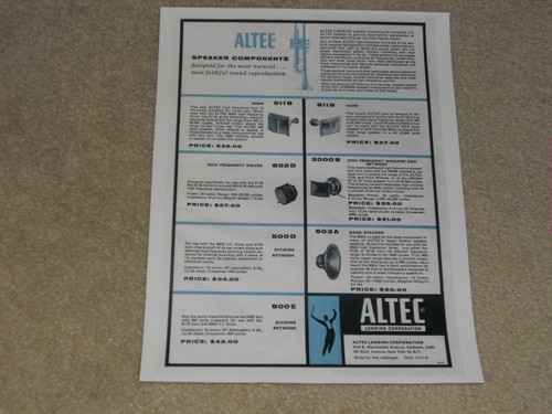 Altec raw driver 1957 - raw, ad,