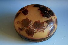 FRENCH ART NOUVEAU D'ARGENTAL CAMEO GLASS BOX