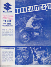 Motorcycle  Suzuki  TS 250 Trail  TC 120  B 100 P    sale brochure