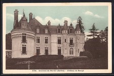 Old postcard Mayet / Sarthe, Château de Mangé 