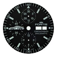 Cadran FORTIS pour Valjoux 7750 noir 35,2 mm 'Porsche 911'