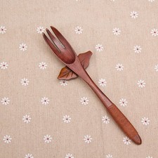  Fourchettes en bois massif naturel trois dents fourche à pâtes accessoires de
