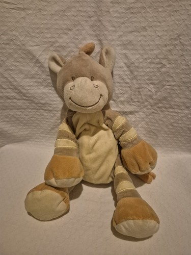 Peluche doudou zèbre beige - peluche,
