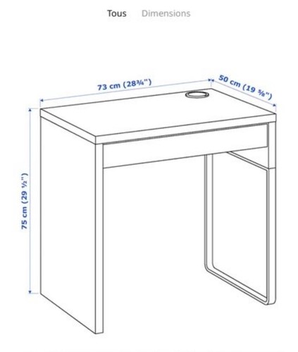Bureau blanc ikea - bureau, occasion