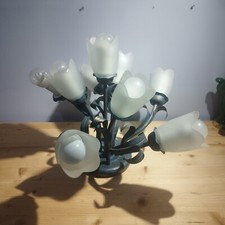 Lustre en fer avec globe