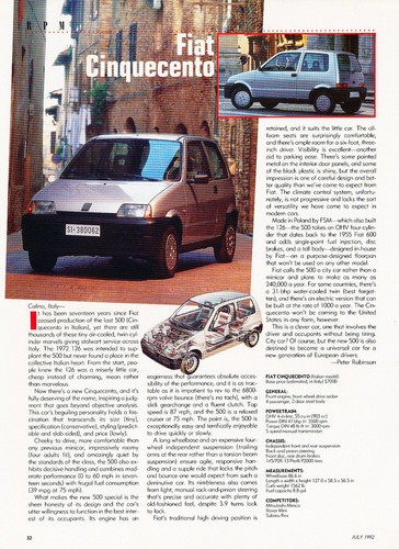 1992 fiat cinquecento - 1992,