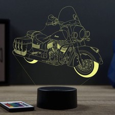 Lampe illusion 3D moto Indian