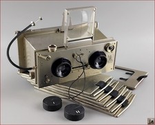 Gallus de Luxe Appareil Photo Jumelle Stéréo 6x13 pour Autochrome Alu Guilloché