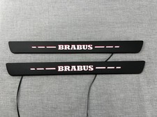 Metallic Red Brabus style For SMART FORTWO III 453 Door Led Sill Plates Emblems