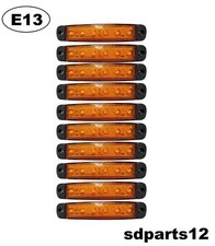 10 X 24v Orange Smd 6 Led Feux