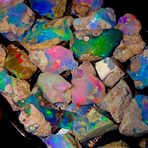 Lot pièces d opale - de, 20