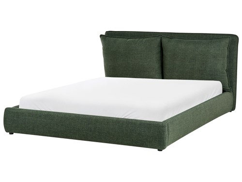 Lit double moderne tissu - lit,
