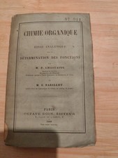 CHASTAING & BARILLOT – Chimie organique analytique – Octave Doin 1888 rare.