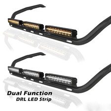 Noir Inoxydable Toit Barre + Leds + 43.2cm LED + Stroboscope Pour Renault T