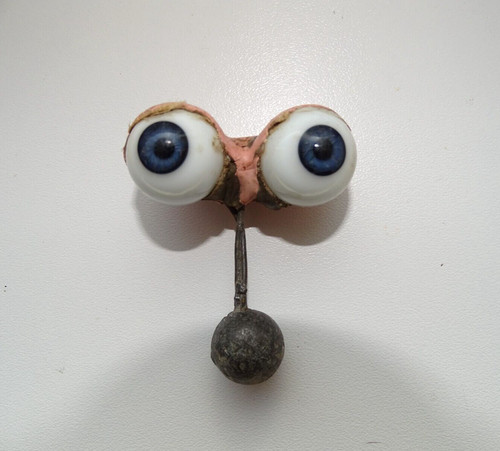 Yeux bleus poupée - anciens, en