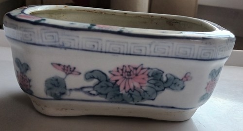 Pot bonsaï peint fleurs - À,