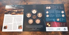 The Battle Waterloo Bronze Coin Set 1815-2015 Album With 5 Coins/ Medallions 
