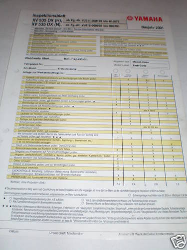 Inspektionsblatt service - inspektionsblatt,