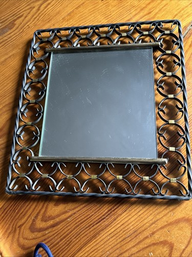 Miroir fer forgé laiton 2950 - laiton,