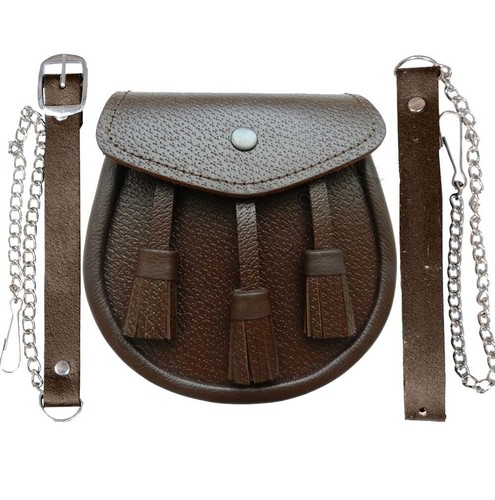 Scottish kilt sporran cuir - scottish,