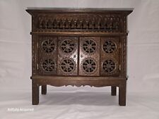 Antique Doll House Chest Cabinet Lit Clos Breton Brittany Turned Cut Wood France