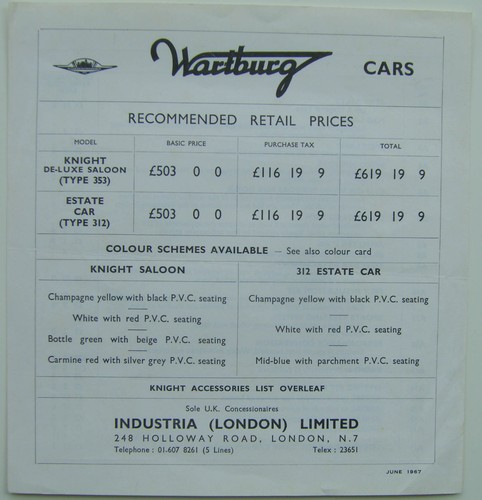Original price list - uk,
