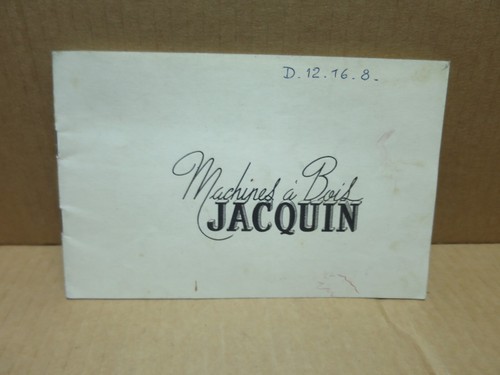 Machines bois jacquin - bois,