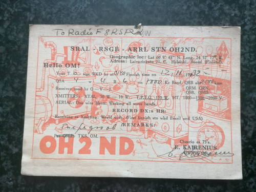 Carte qsl radio amateur de - radio,