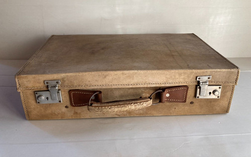 Petite valise ancienne peau - valise,