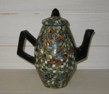 Gerbino Vallauris ancienne cafetière mosaïque 