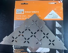 Schluter Systems Shelf-E Brushed Stainless Steel Floral Corner Shelf 0423/OB