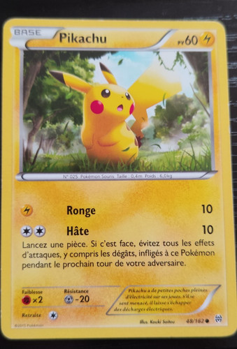 Pokémon jcc pikachu - pokémon, carte