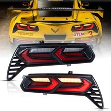 VLAND Feu arrière LED Rouge Pour Chevrolet Corvette C7 2014-19 Avec Séquentiels