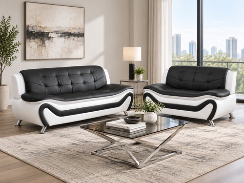 New sofa loveseat set black - loveseat,