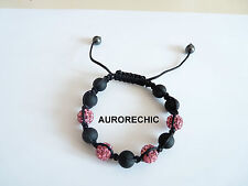 BRACELET SHAMBALLA PERLE NOIR