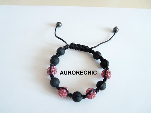 Bracelet shamballa perle noir - shamballa,