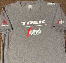 Trek Segafredo pro cycling team-issued Santini t-shirt, Mens L