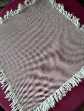 Beautiful small antique crochet cotton yarn tablecloth or tablecloth 90cm x 95cm