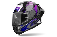 Casque Intégral de Sécurité Cross Moto Quad Airoh GP800 Must Violet Gris