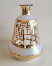 Glass or Crystal Pitcher Bottle Bell Shape Geometric Decor Gold 