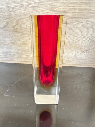 Vase bloc verre murano - bloc, de