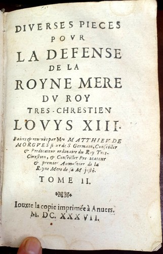 Livre ancien 1637 marie de - ancien,