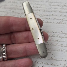 Solingen Pocket Knife Mother of Pearl Knife Antique 19th Century MOP Knife 19thC