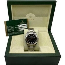 Rolex Milgauss 40mm 116400 Acier Noir Cadran Orange Main Montre Automatique B&p