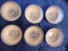 6 bols vintage porcelaine