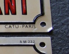 Anciennes plaques tôle de