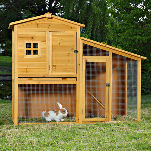 Clapier lapins bois cage - clapier,