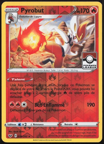 Carte pokémon pyrobut stamp - carte,