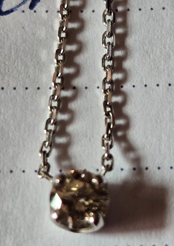 Collier blanc diamant - or,