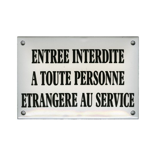 Plaque rue émaillée - plaque,